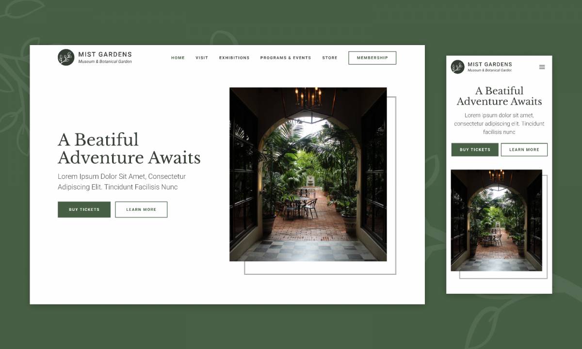 Figma Botanical Garden Website Template