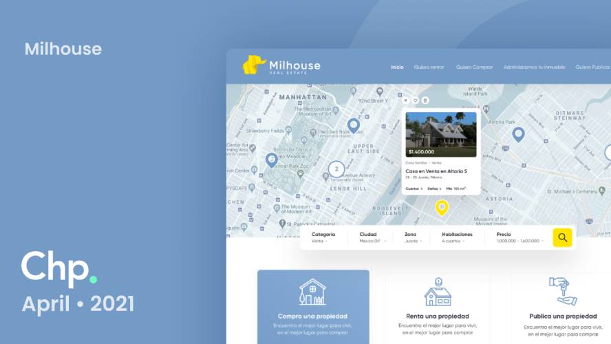 Figma Brand and website design for real state Milhouse