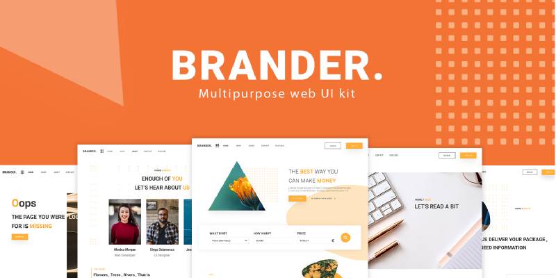 Figma Brander multipurpose UI Kit