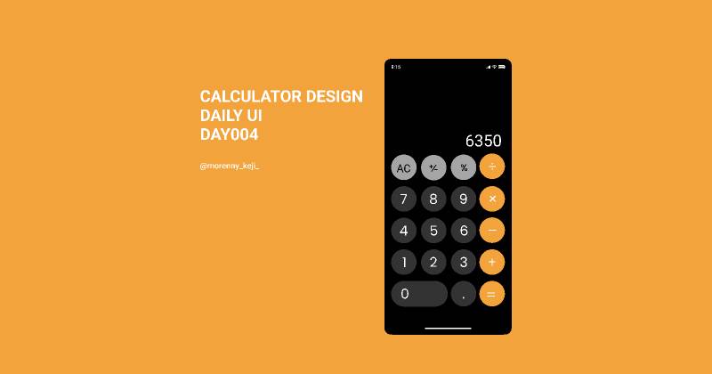 Figma Calculator Design Mobile App