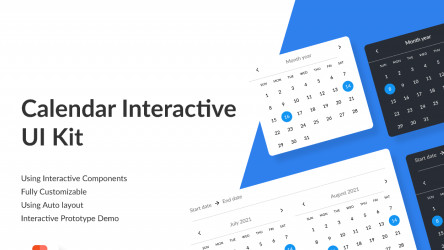 Figma Calendar Interactive UI Kit