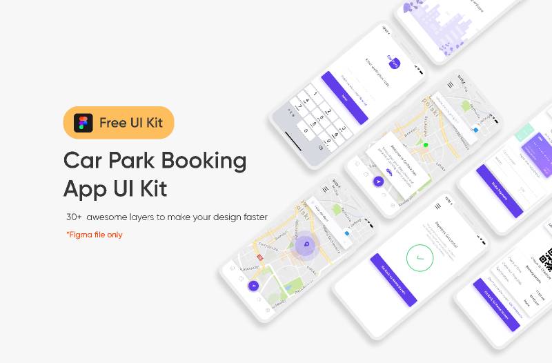 Figma Car Park Booking App UI Kit