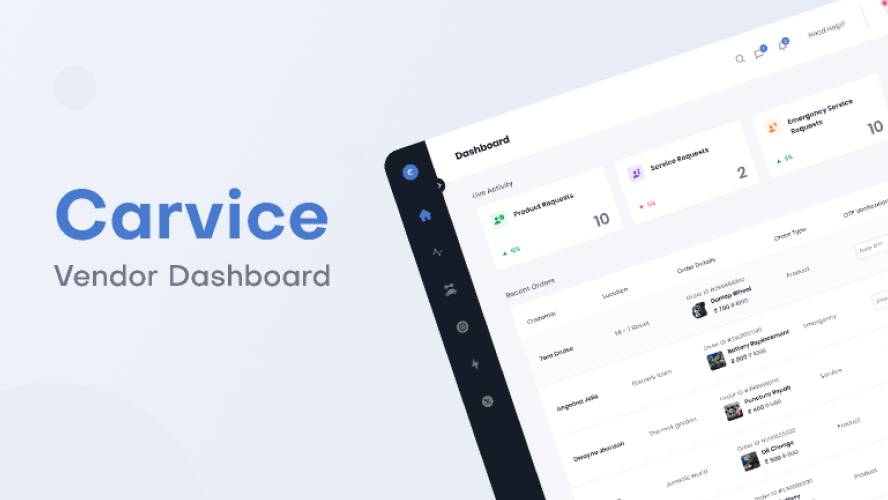 Figma Car service vendor dashboard