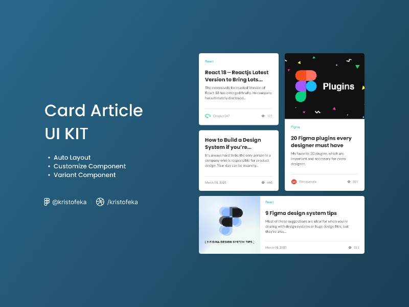 Figma Card Component Template