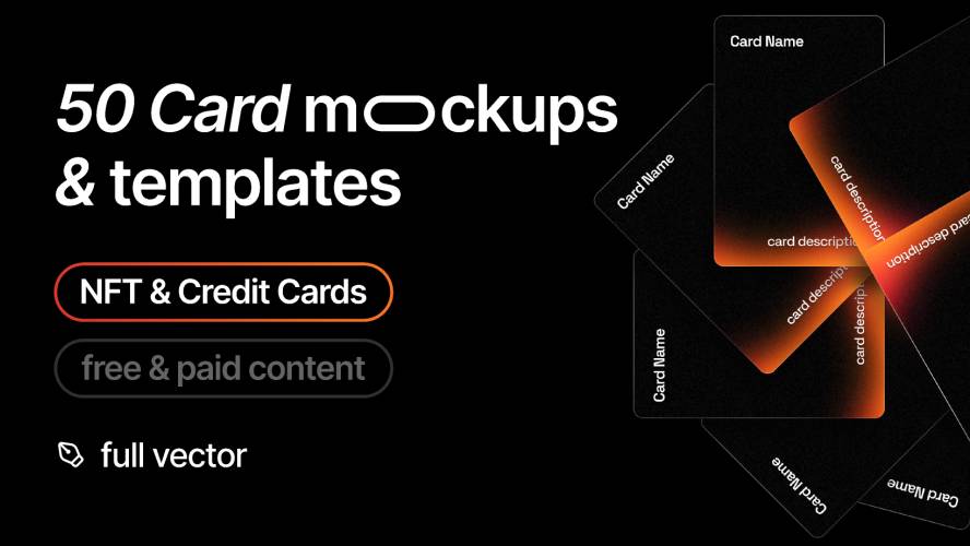 Figma Card Mockups and Templates NFT Credit Cards