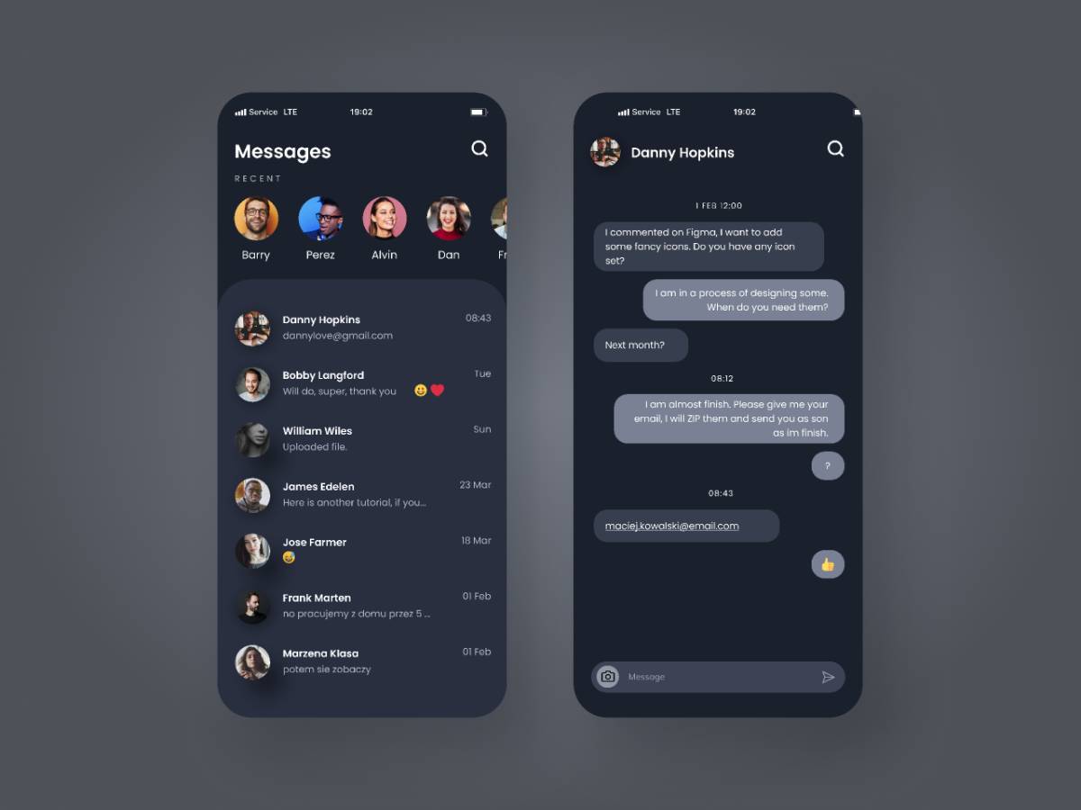 Figma Chat App UI Template