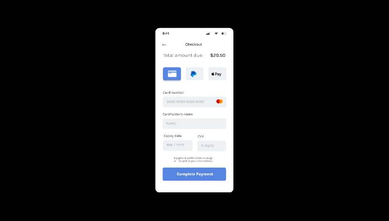 Figma Checkout Mobile Page