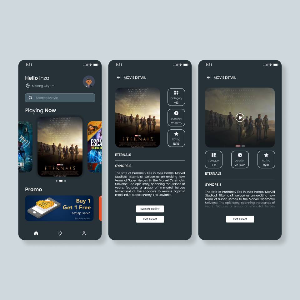 Figma CINEM - Cinema ticket booking app