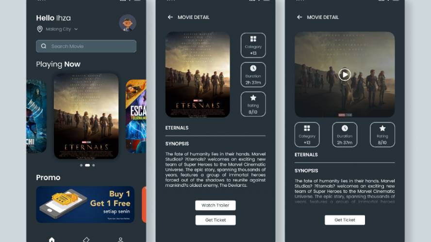 Figma CINEM - Cinema ticket booking app