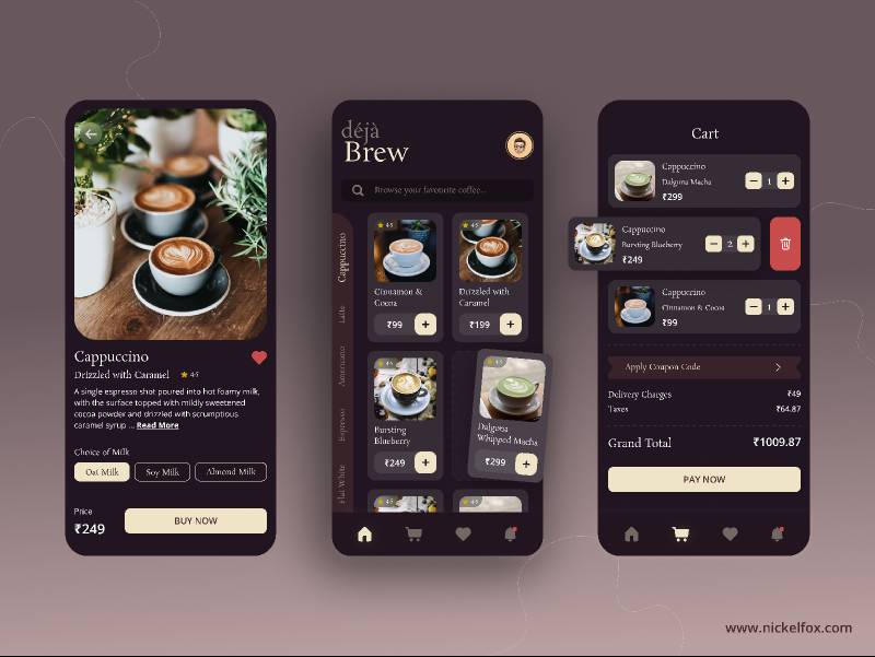 Figma Coffee Delivery App Exploration