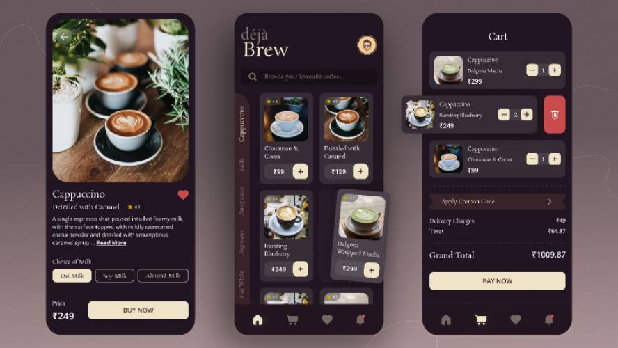 Figma Coffee Delivery App Exploration