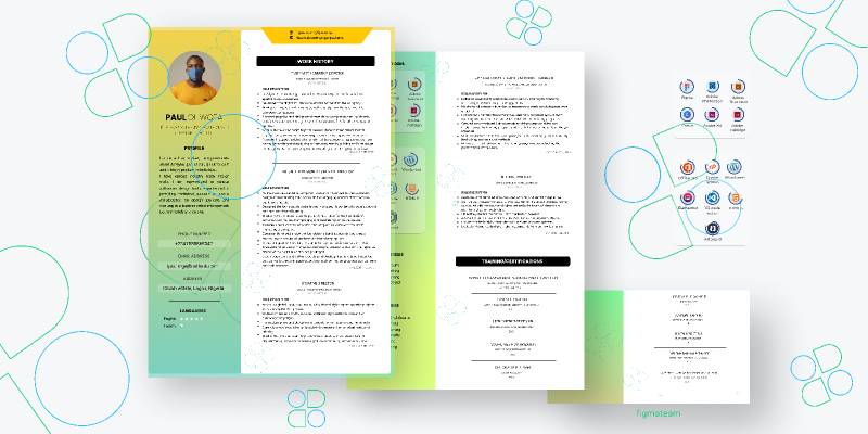 Figma Color Resume Design