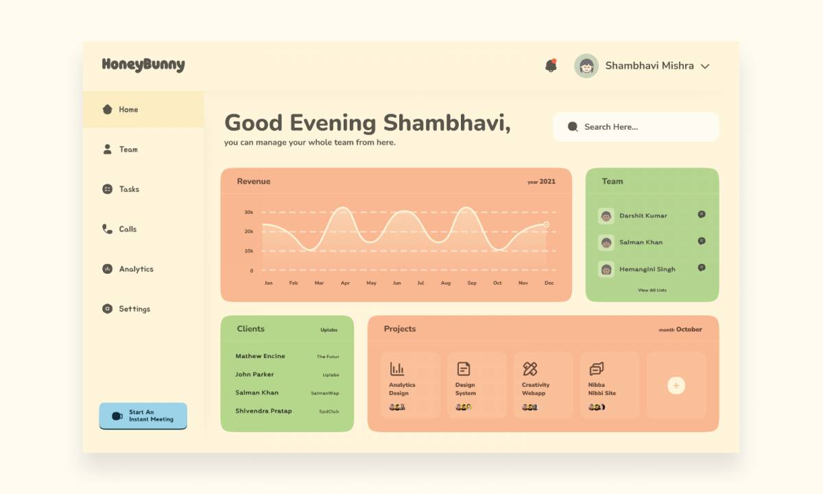 Figma Colorful Dashboard Template