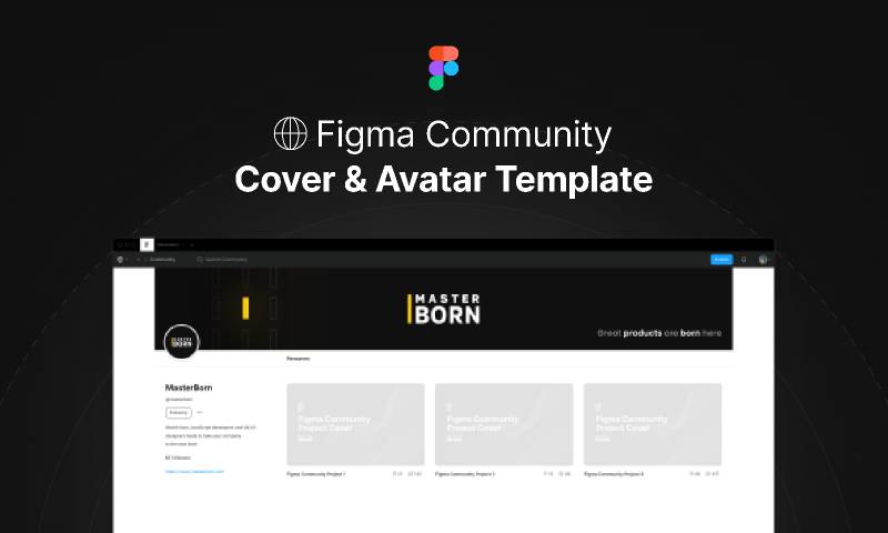 Figma Community Cover + Avatar Template