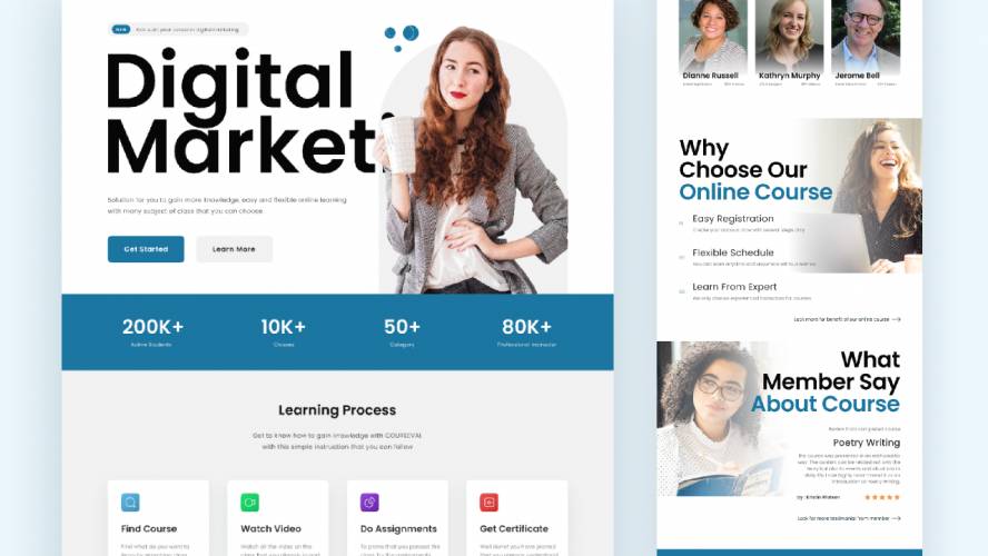 Figma Course e-Learning Landing Page