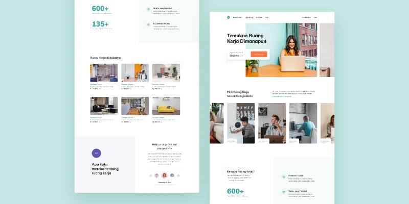 Figma Coworking Space Landing Page