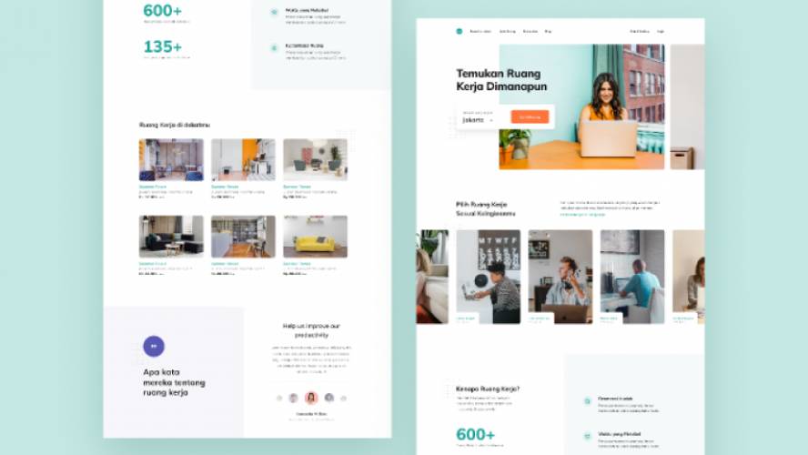 Figma Coworking Space Landing Page