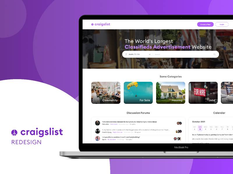 Figma Craigslist Web Redeisgn Template