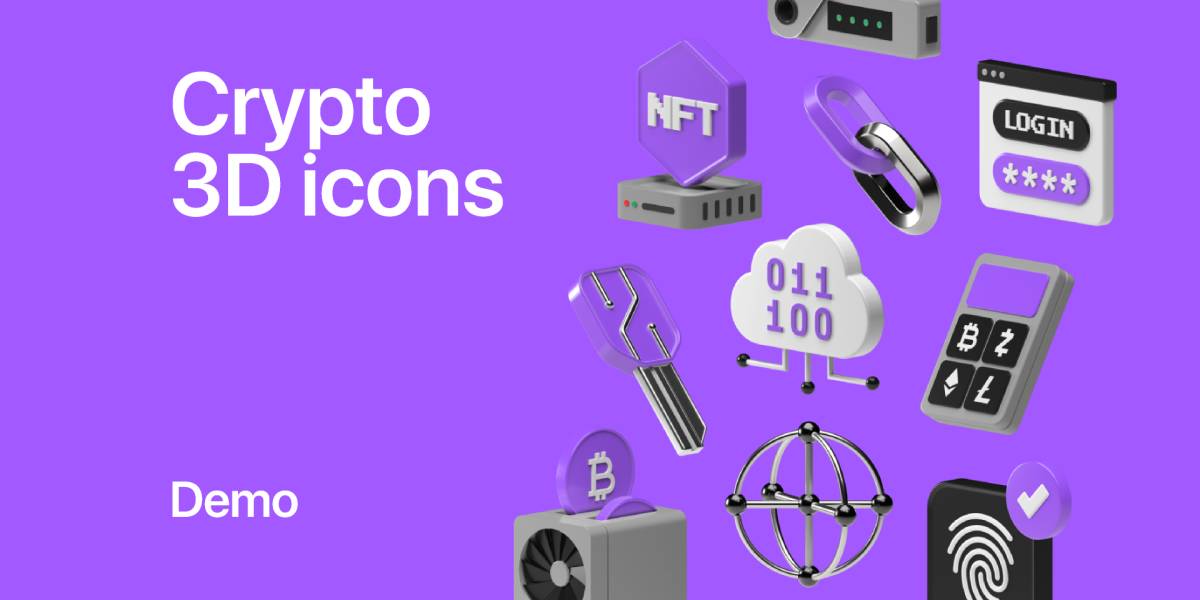 Figma Crypto 3D icons Free download