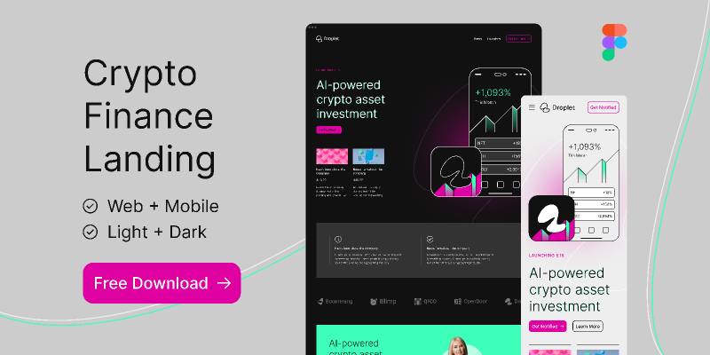 Figma Crypto App Finance Landing