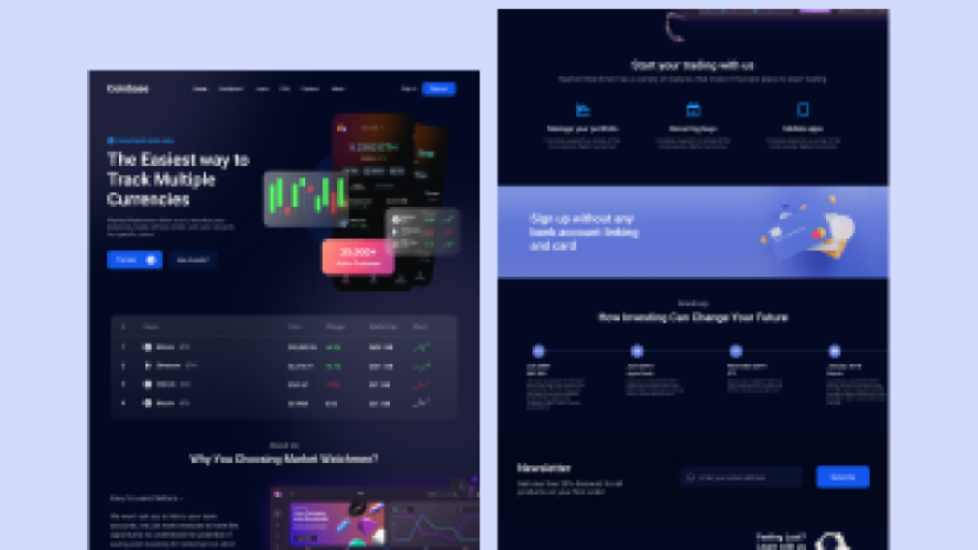 Figma Crypto Landing page Figma Template