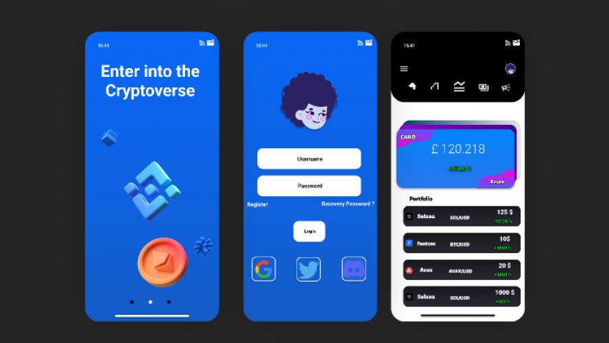 Figma Crypto Wallet Mobile App
