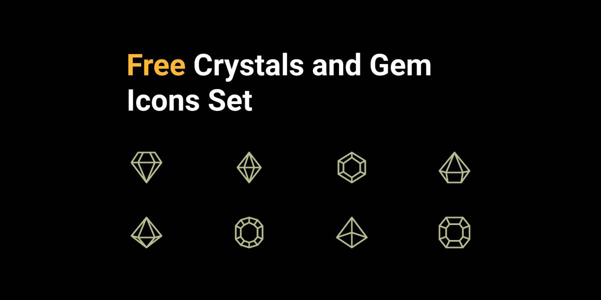 Figma Crystals and Gemstone icons pack Free Download