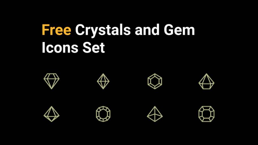 Figma Crystals and Gemstone icons pack Free Download