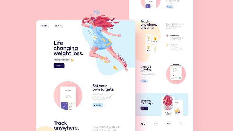 Figma Cute Landing Page Template