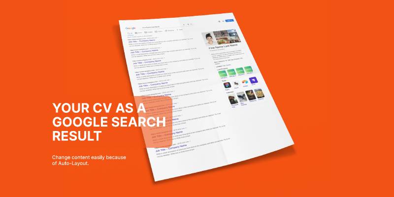 Figma CV as a Google search result page