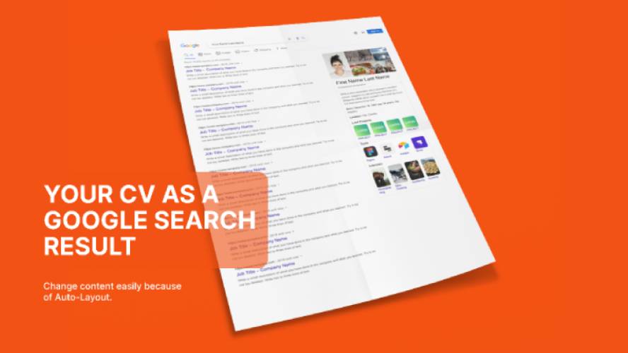 Figma CV as a Google search result page