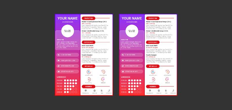 Figma CV Resume Design Template