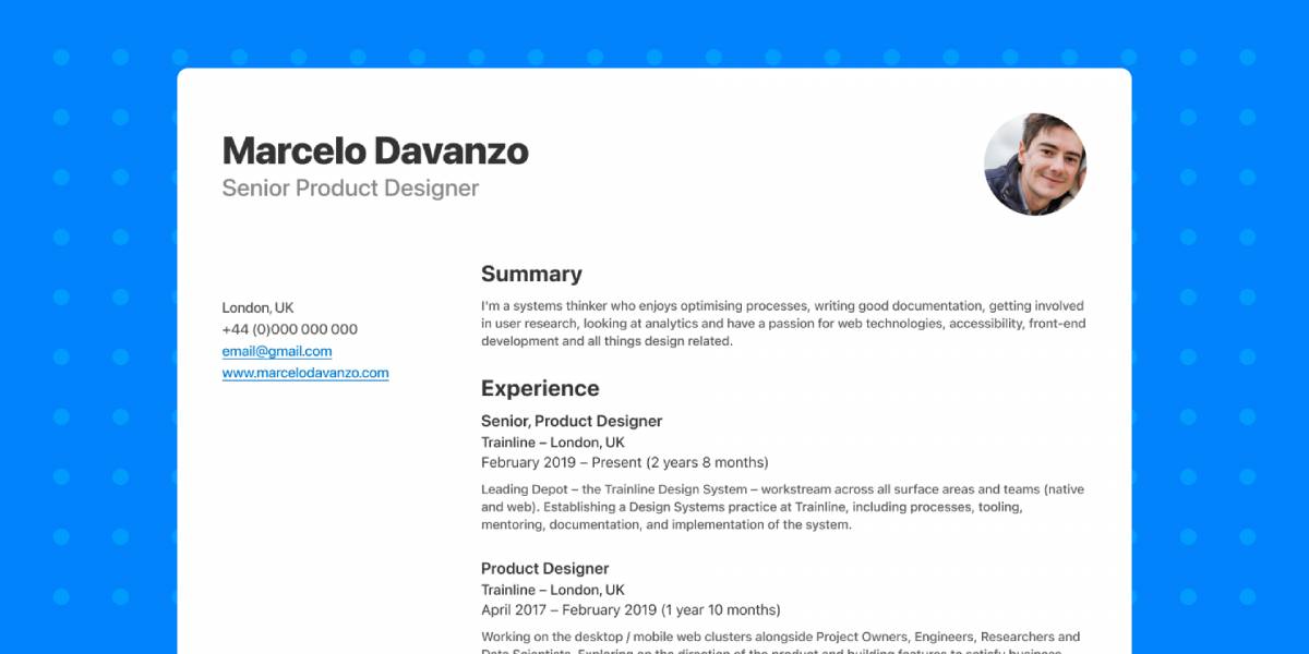 Figma CV / Resume Template