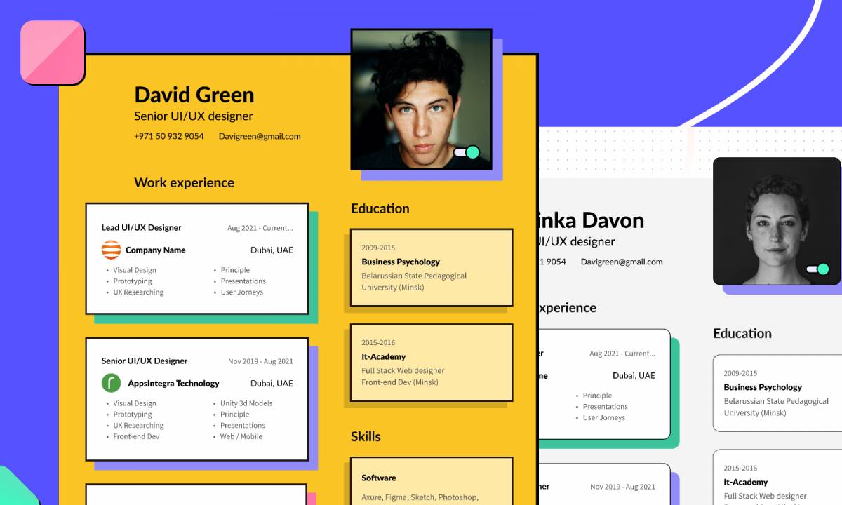 Figma CV-Template Resume Template