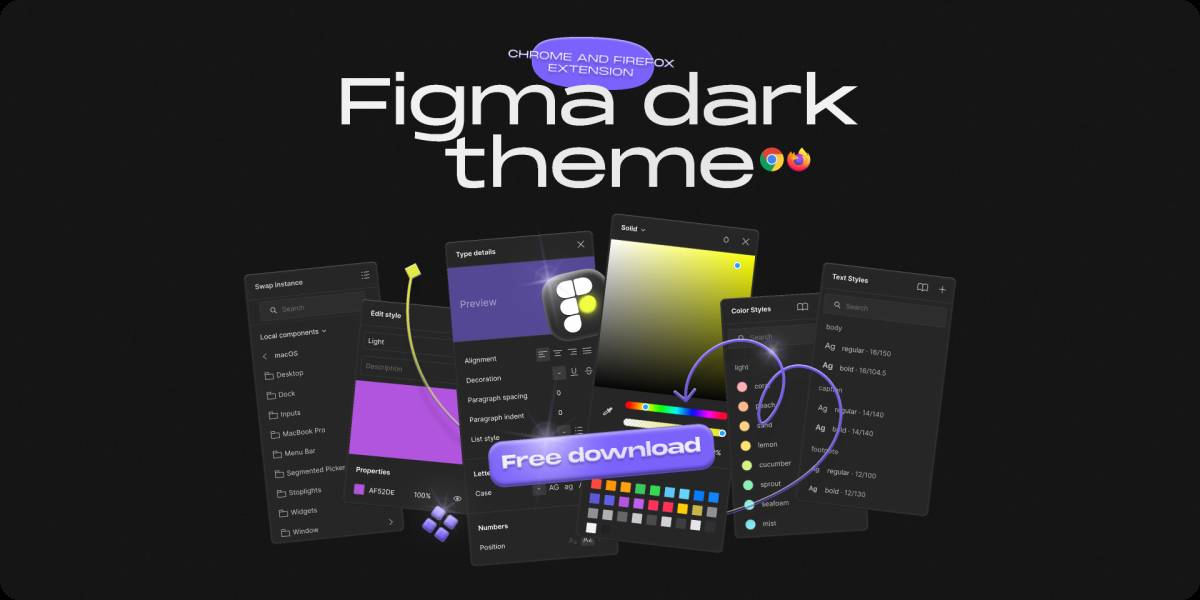 Figma Dark Theme Design