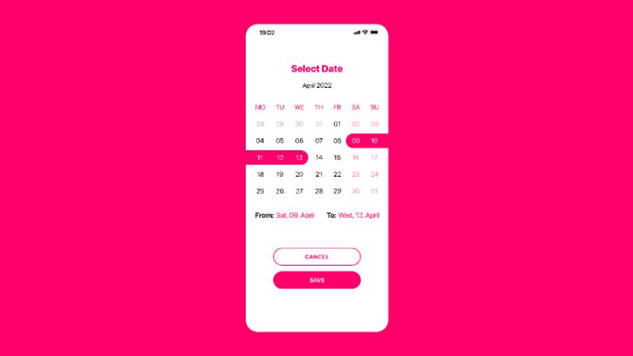 Figma Date Picker Mobile App