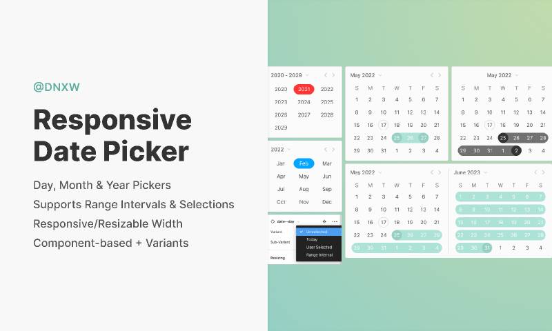 Figma Date Pickers