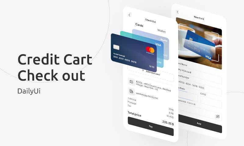 Figma Design Credit Card Check Out | Shopping App