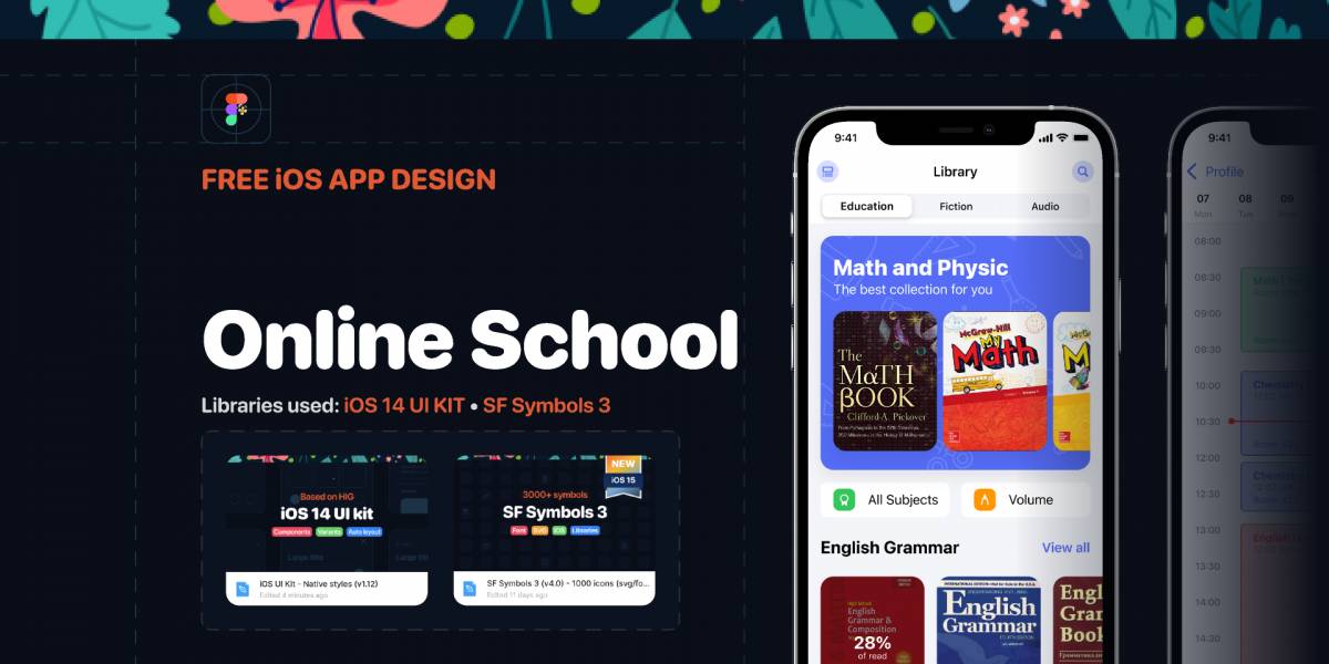 Figma Design Online School - iOS app Design