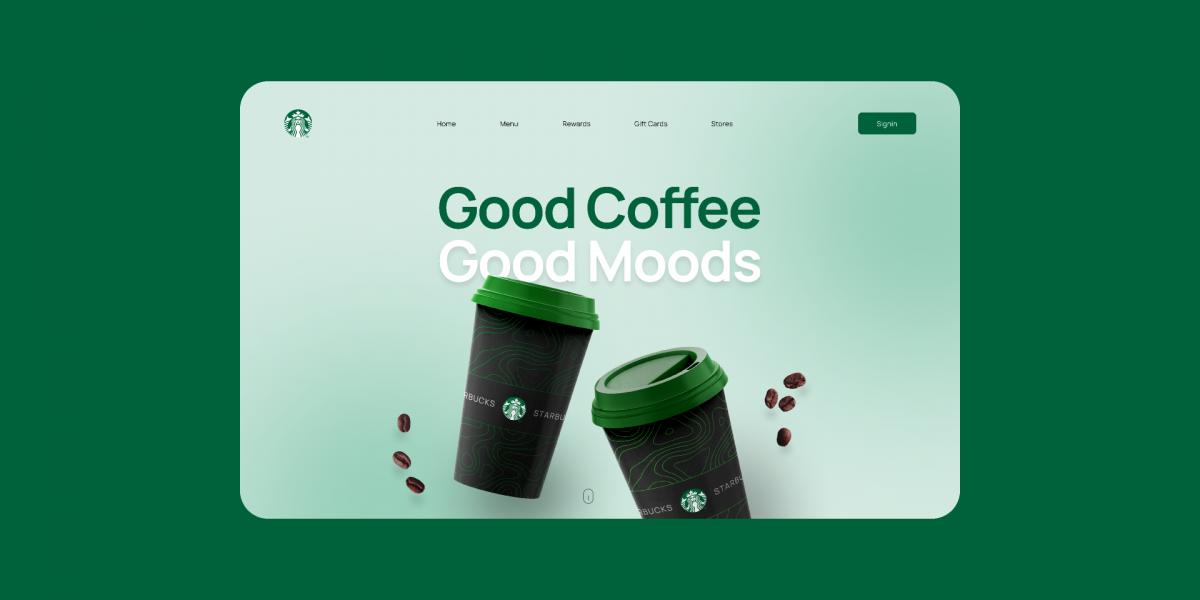 Figma Design Starbucks Landing Page Redesign
