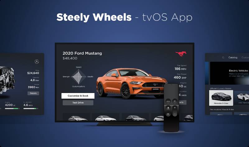 Figma Design Steely Wheels - tvOS App