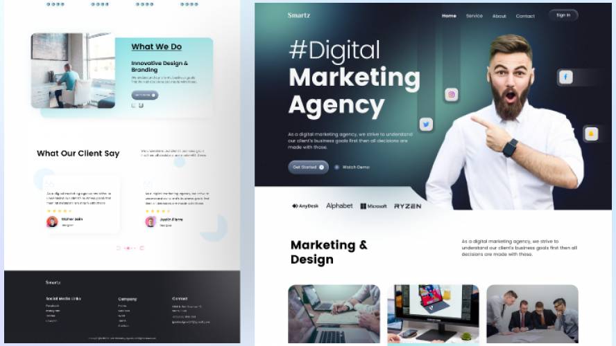 Figma Digital Agency Landing Page Design