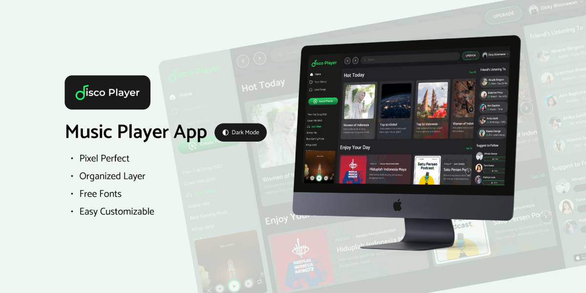 Figma Disco Player - Music Player App