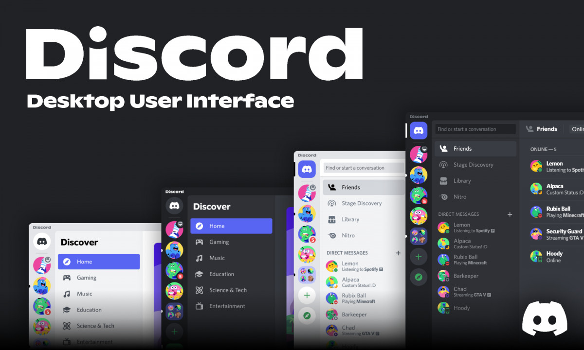 Figma Discord Desktop UI Free Download