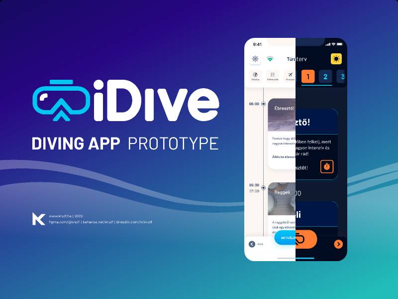 Figma Diving App prototype