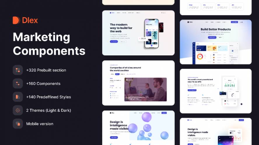 Figma Dlex Marketing Components Full Version