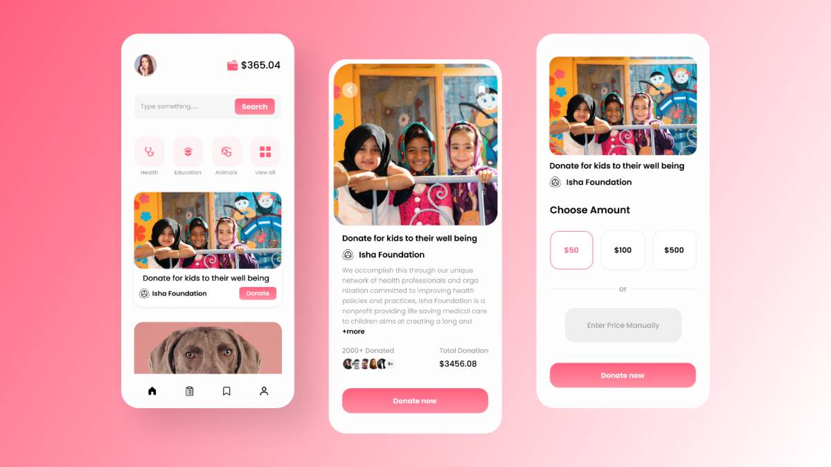 Figma Donation App Design