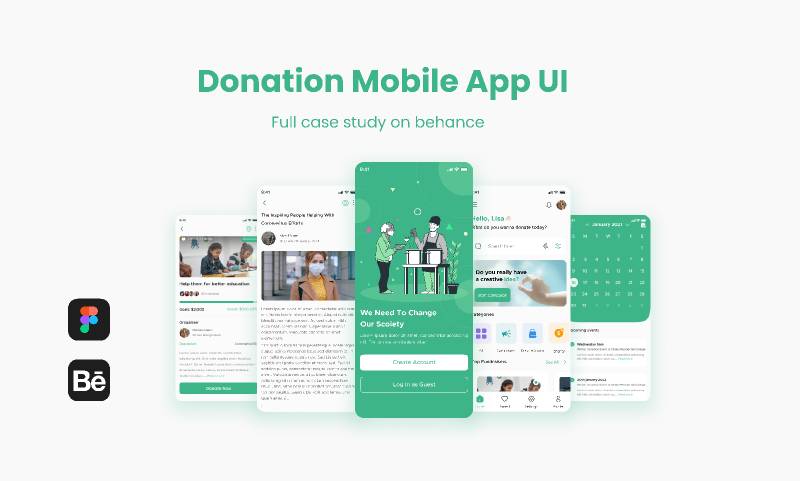 Figma Donation app UI Template