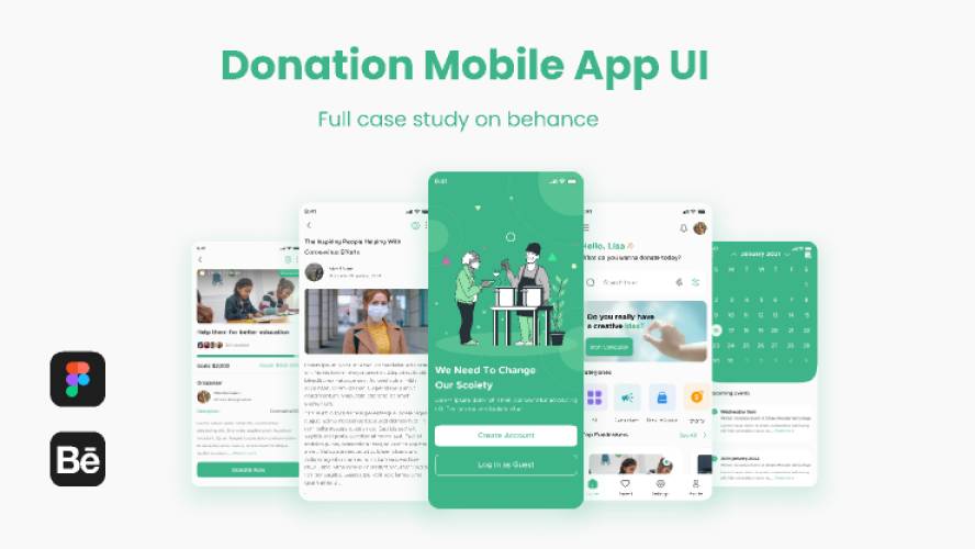 Figma Donation app UI Template