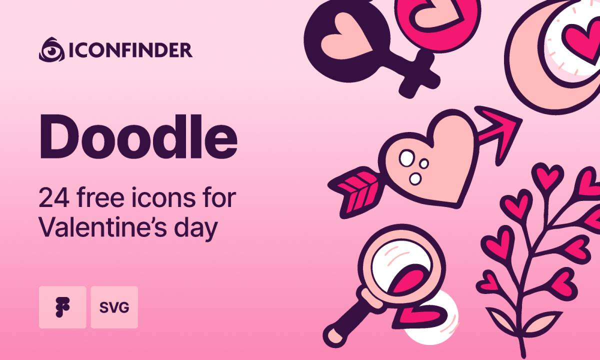 Figma Doodle Valentine's day icons